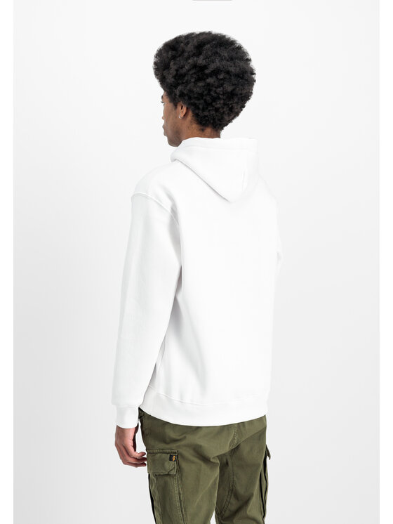 Alpha Industries Alpha Industries Mikina Basic Small Logo Hoodie Biela Regular Fit