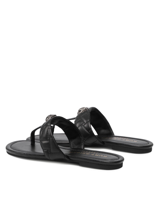 Kurt Geiger Kurt Geiger Flip-flops Kensington T-Bar Sandal 8651400109 Fekete