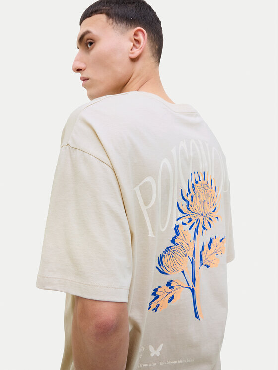 Jack&Jones Jack&Jones Marškinėliai Charge 12269384 Smėlio Relaxed Fit