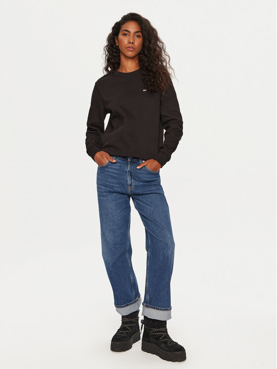 Tommy Jeans Tommy Jeans Majica dugih rukava DW0DW19959 Crna Regular Fit