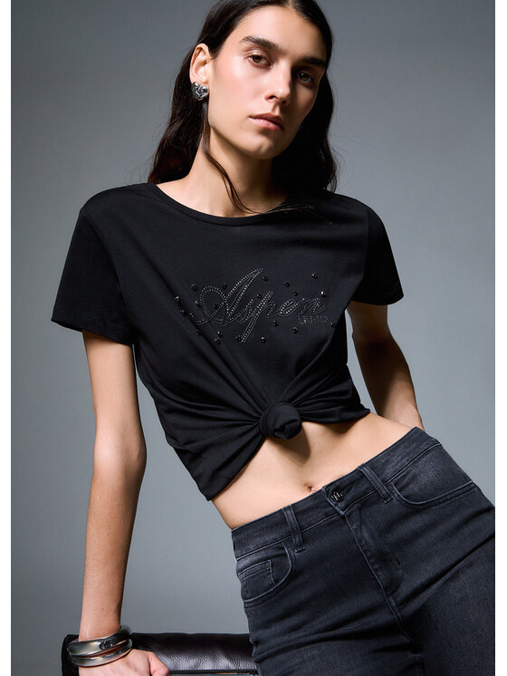 Liu Jo Liu Jo T-Shirt TF6241JS923L9584 Czarny Regular Fit