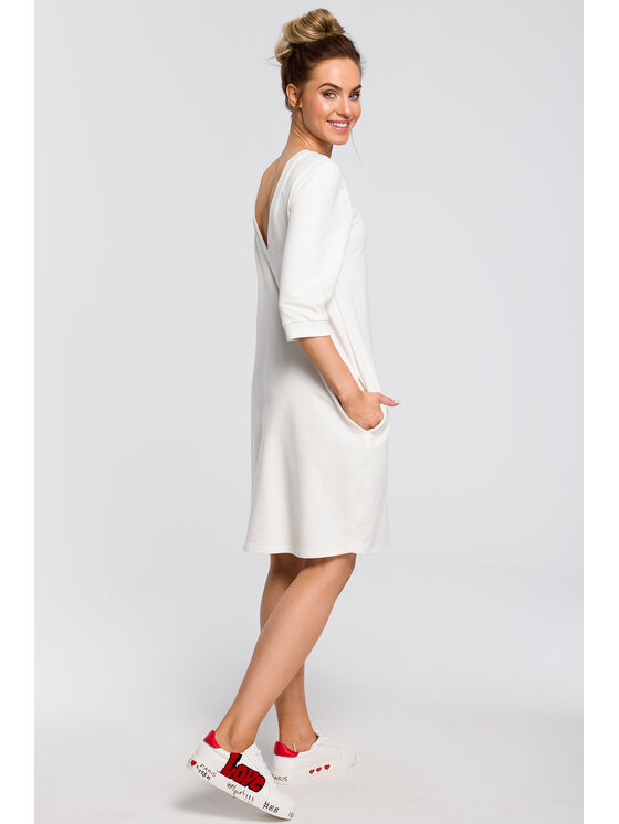 Made of Emotion Made of Emotion Vestito da giorno M417 Bianco Active Fit