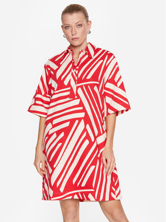 Seidensticker Seidensticker Kasdieninė suknelė 60.135012 Raudona Regular Fit