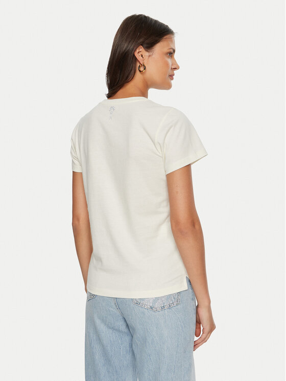 Guess Guess T-krekls W4BI13 KCJI0 Écru Regular Fit