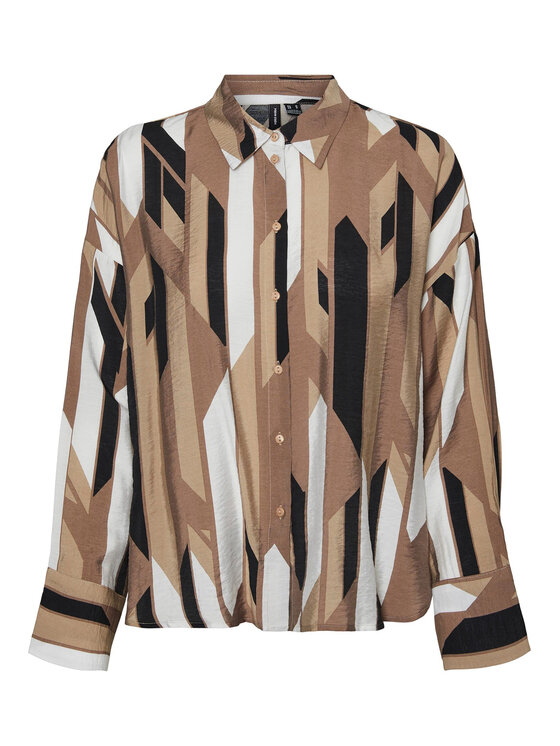 Vero Moda Vero Moda Риза 10295476 Кафяв Regular Fit