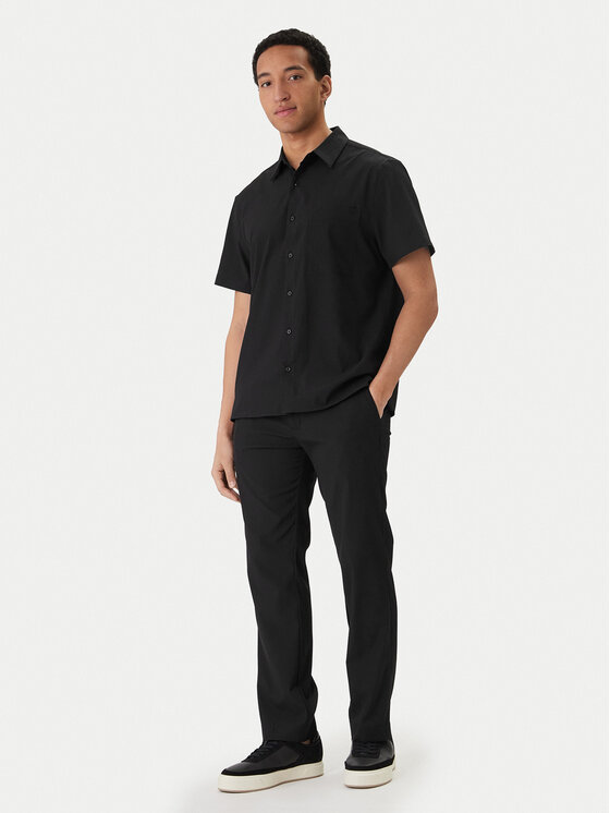 Calvin Klein Calvin Klein Medžiaginės kelnės LV04LF609G Juoda Straight Fit