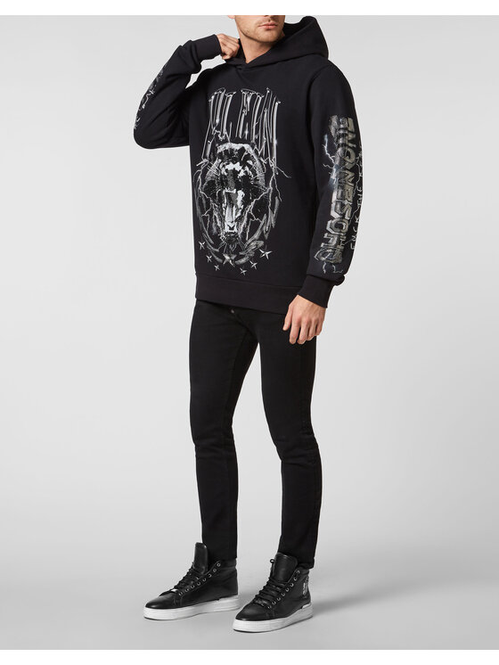 PHILIPP PLEIN PHILIPP PLEIN Mikina 471 Čierna Regular Fit