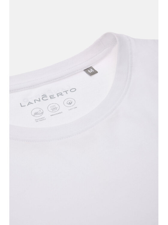 Lancerto Lancerto T-Shirt Kenneth TS073124000022 Biały Regular Fit