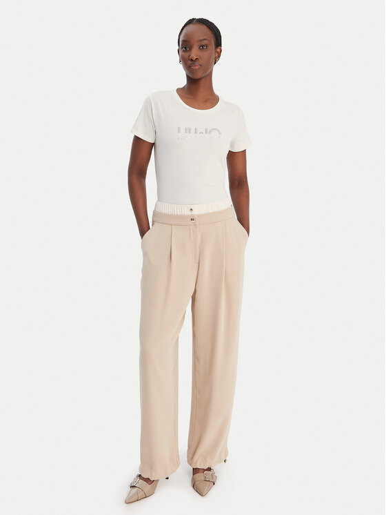 Liu Jo Sport Liu Jo Sport T-krekls TA6056 JS923 Écru Regular Fit