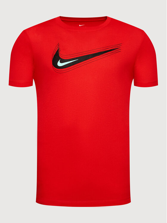 Nike Футболка Nsw Swoosh DB6470 Червоний Standard Fit • Modivo.ua