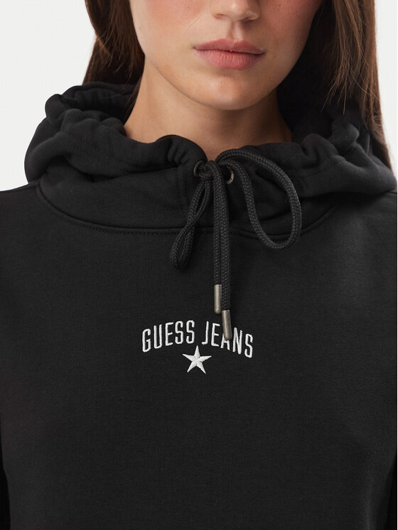 Guess Jeans Guess Jeans Суитшърт W6BQ04 K5411 Черен Regular Fit