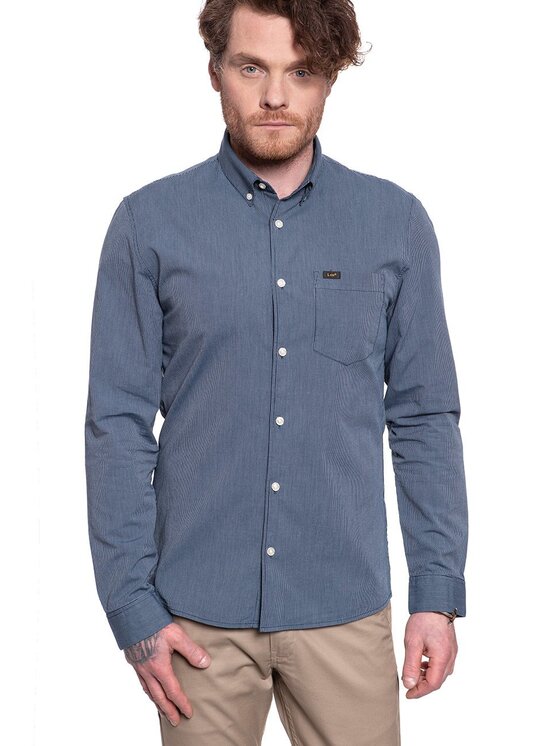 Lee Lee Camicia SLIM BUTTON DOWN Grigio Slim Fit