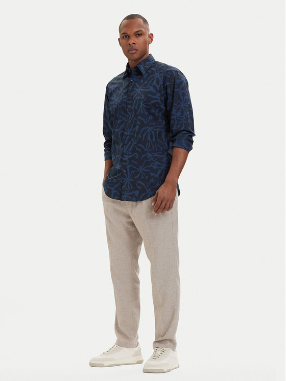 BOSS BOSS Camicia Ricoplus 50561608 Blu scuro Regular Fit