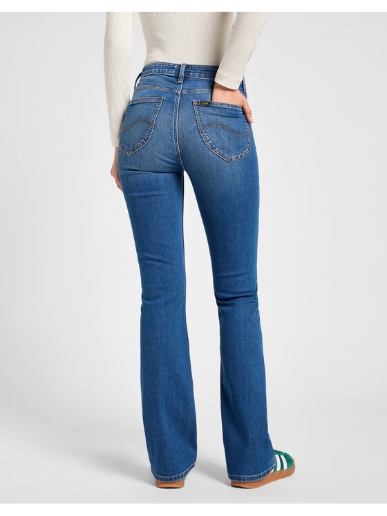 Lee Lee Jeansy BREESE Niebieski Bootcut Fit