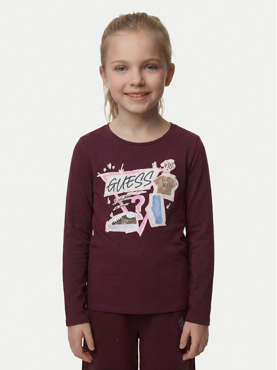 Guess Блуза J6YI01 K3664 Бордо Regular Fit