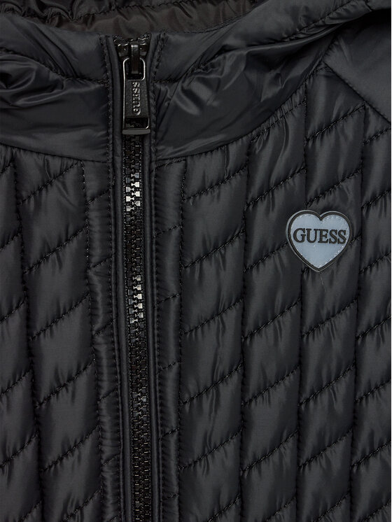 Guess Guess Pūkinė striukė J4YL12 WGBU0 Juoda Regular Fit