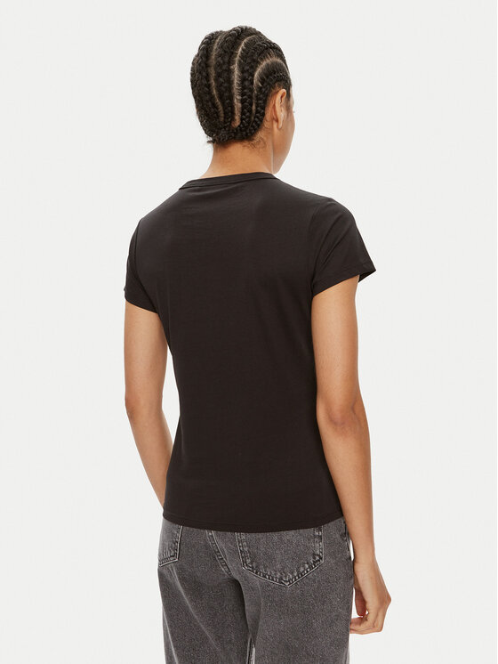 Calvin Klein Calvin Klein Marškinėliai Nano Logo K20K207212 Juoda Slim Fit