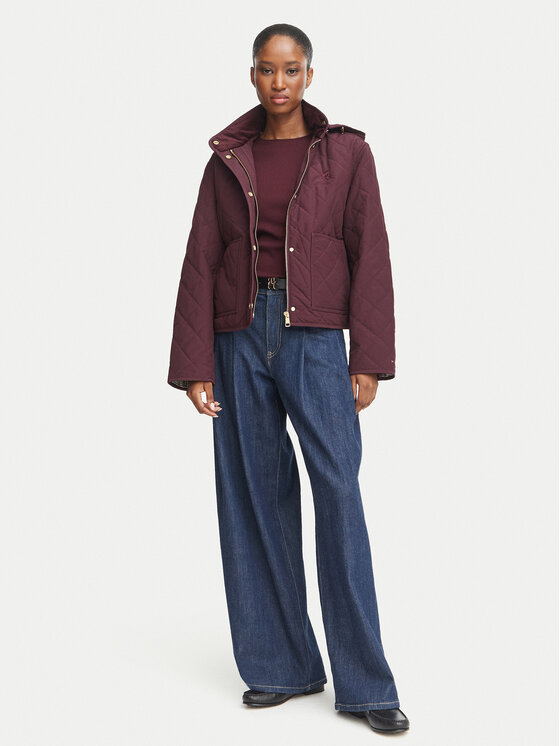 Tommy Hilfiger Tommy Hilfiger Pārejas jaka WW0WW51512 Bordo Regular Fit