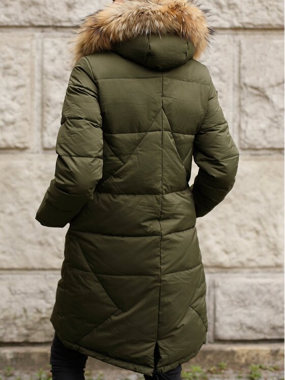Perso Perso Zimní bunda BLH919079F Khaki Regular Fit
