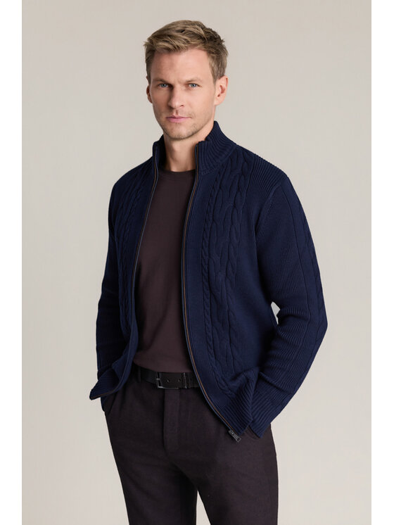 Lancerto Lancerto Sweter Jorund SW073226000079 Granatowy Regular Fit