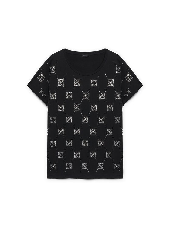 Fiorella Rubino Fiorella Rubino T-shirt G291L008104N0Z3 Nero Regular Fit