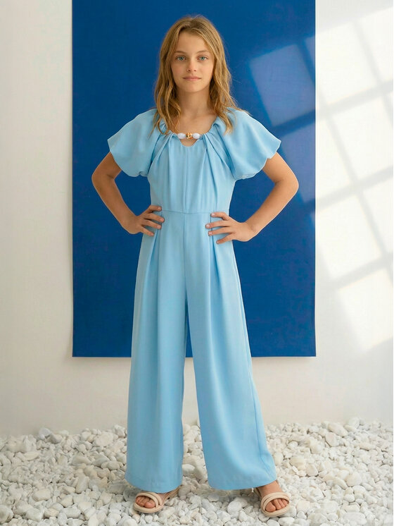 Abel & Lula Abel & Lula Kombinezon 5275 Błękitny Regular Fit
