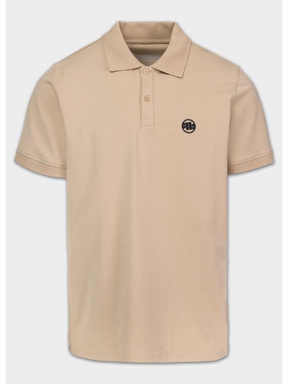 PITBULL PITBULL Polo SMALL LOGO Beżowy Regular Fit