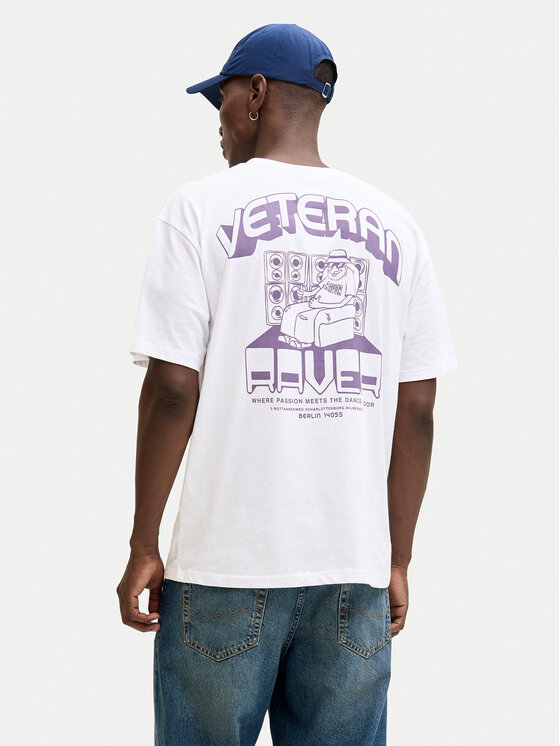 Jack & Jones Jack & Jones Póló Raver 12301189 Fehér Relaxed Fit