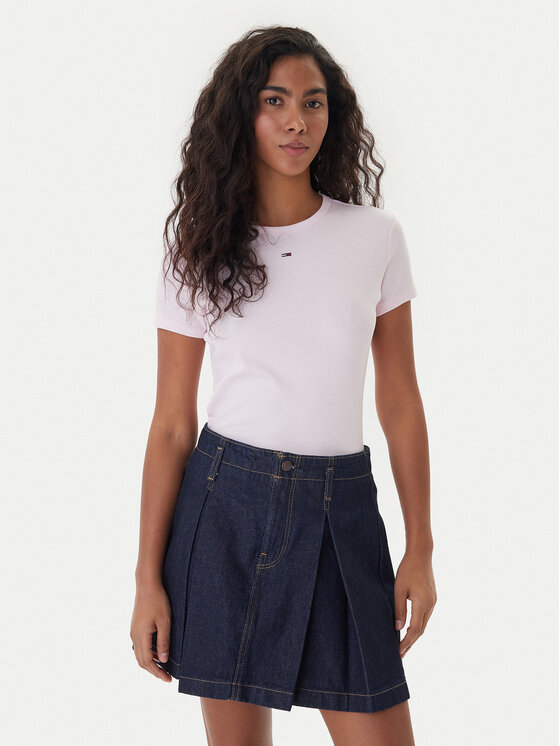 Tommy Jeans Tommy Jeans T-särk Essential DW0DW17383 Roosa Slim Fit