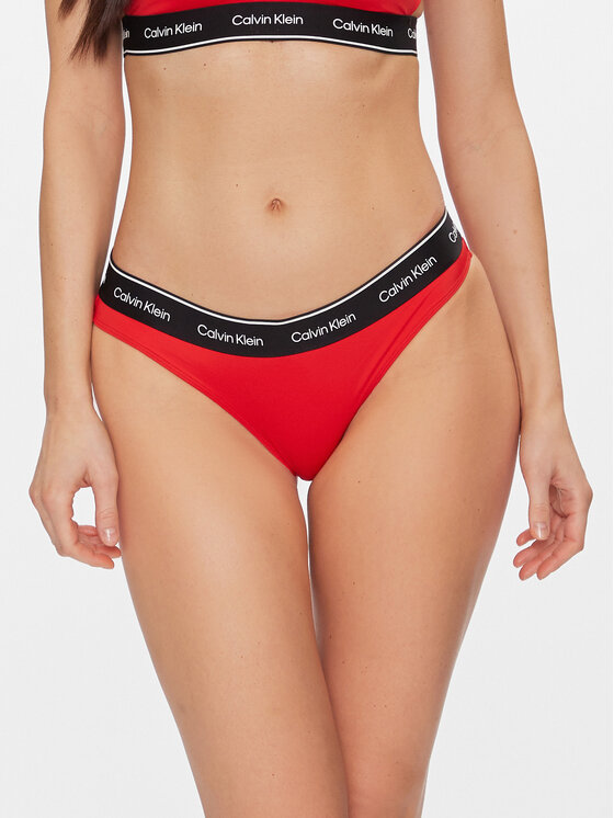 Calvin Klein Swimwear Bikini apakšdaļa KW0KW02428 Sarkans