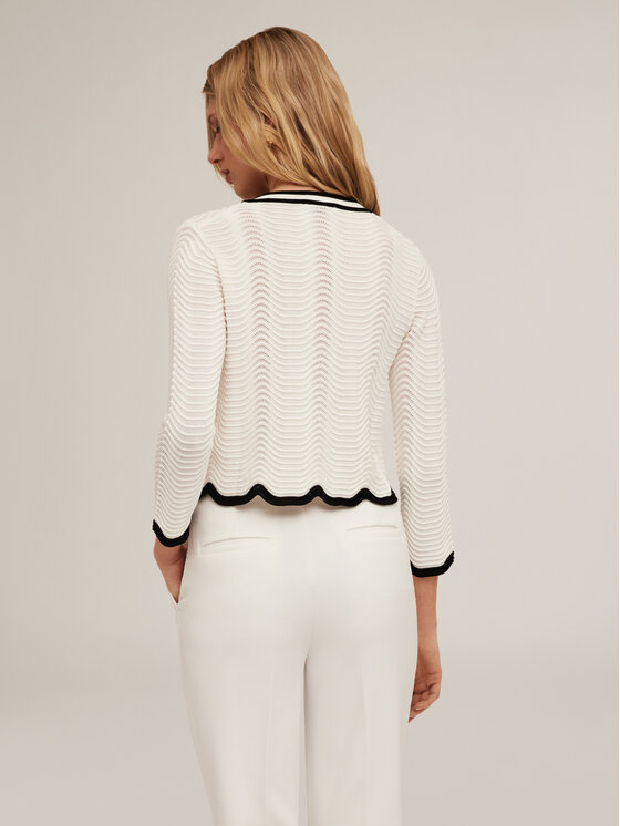 Motivi Motivi Cardigan M157W003192N0S1 Bianco Regular Fit