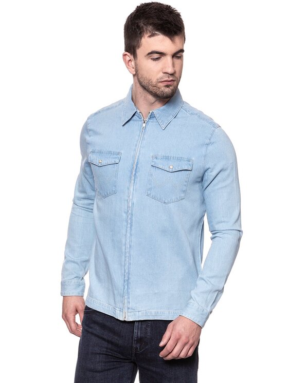 Wrangler Wrangler Camicia SHACKET Blu Regular Fit