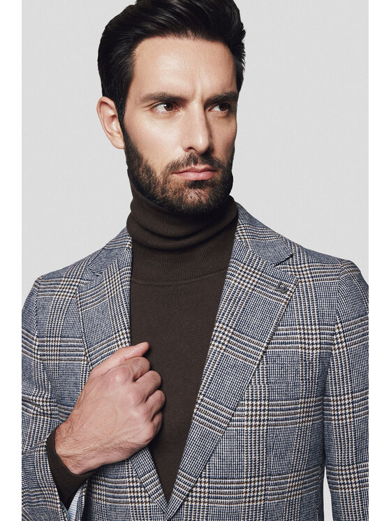 Lancerto Lancerto Marynarka Faenza MA131224000018 Szary Regular Fit