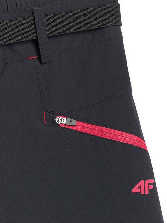 4F 4F Szorty sportowe TREKKING Czarny Regular Fit