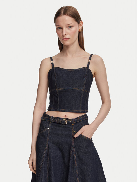 Guess Top W6YH15 D1351 Bleumarin Slim Fit