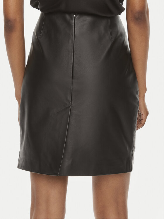 2NDDAY 2NDDAY Fustă din piele Ceciliana 2000552642 Negru Slim Fit
