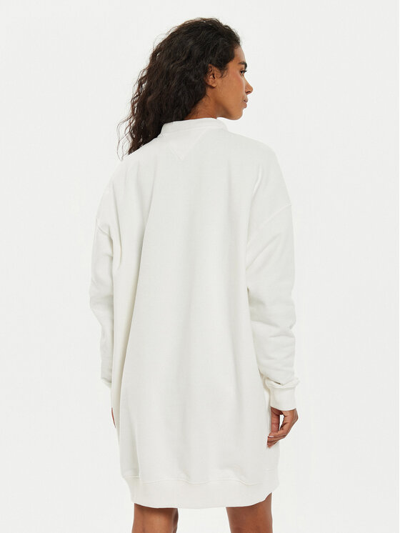 Tommy Jeans Tommy Jeans Rochie tricotată DW0DW18715 Écru Relaxed Fit