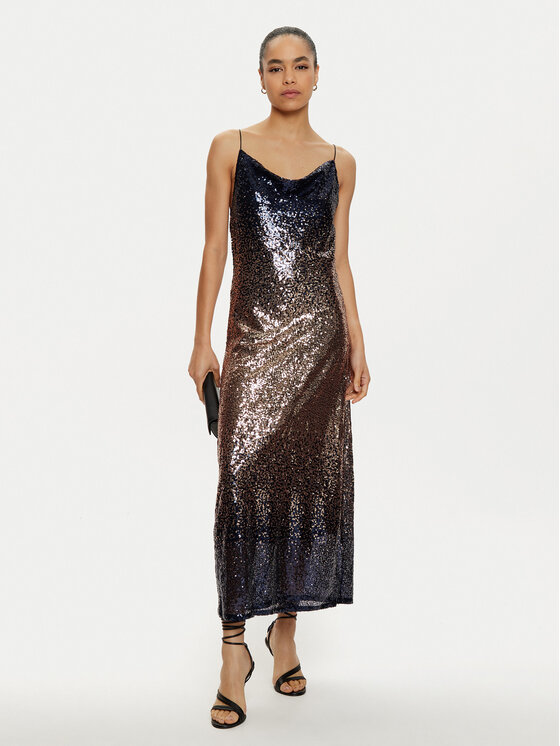 ONLY ONLY Sukienka koktajlowa Lola 15334031 Brązowy Regular Fit