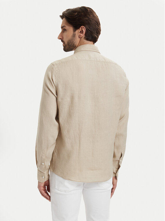 BOSS BOSS Hemd H-Liam 50556077 Beige Regular Fit