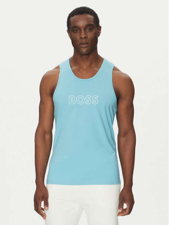 BOSS Tank top Beach 50491711 Modrá Regular Fit
