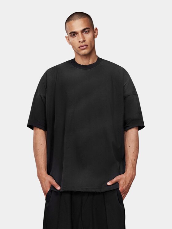 MADE BY SOCIETY MADE BY SOCIETY T-Shirt Tricou SAND CORE - T17095 Czarny Basic Fit