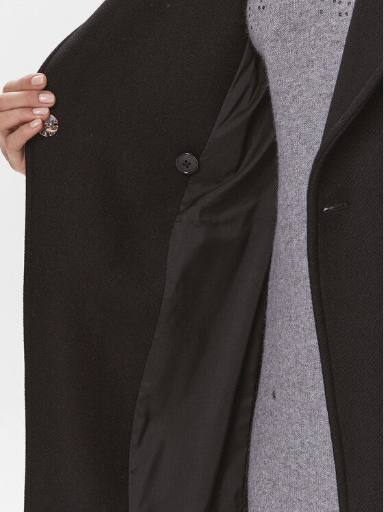 Liu Jo Liu Jo Wollmantel CF3039 T3578 Schwarz Slim Fit