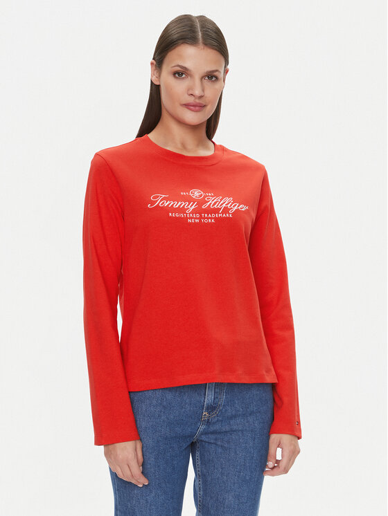 Tommy Hilfiger Bluză WW0WW40292 Roșu Regular Fit