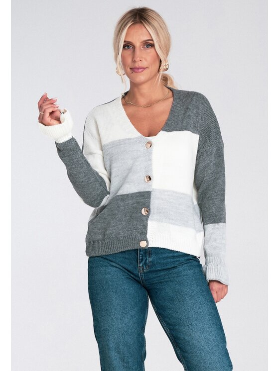 FIGL FIGL Ζακέτα M1245 Γκρι Regular Fit