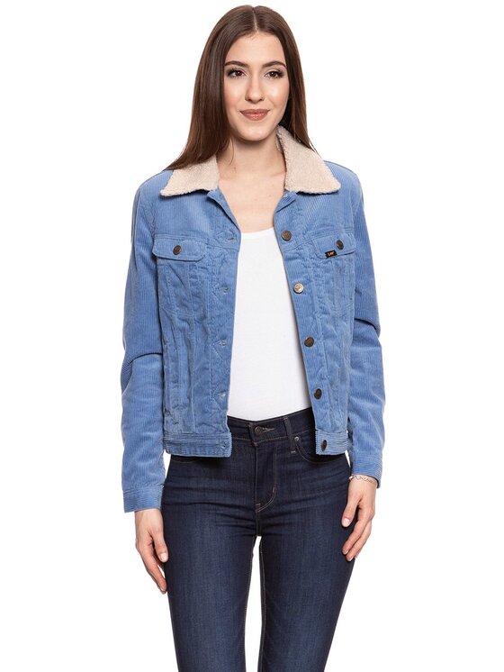 Lee Lee Giacca di jeans CORDUROY SHERPA RIDER JACKET Blu Regular Fit