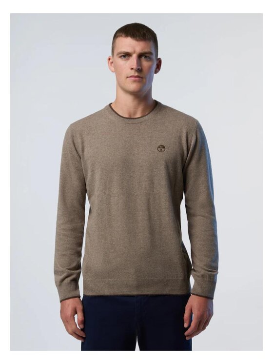 North Sails North Sails Maglione Maglione girocollo in cashmere Marrone Regular Fit