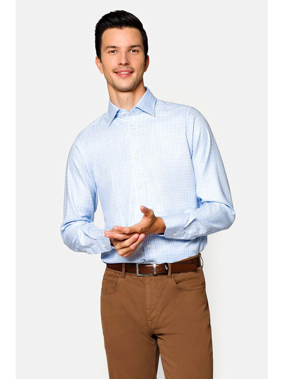 Lancerto Lancerto Koszula Ramona KO073120000013 Błękitny Slim Fit