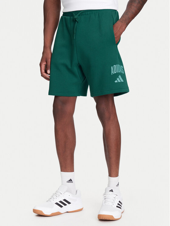 adidas Športové kraťasy Collegiate JM1727 Zelená Regular Fit