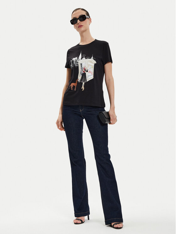 DKNY DKNY T-shirt P4EHTWNA Crna Regular Fit
