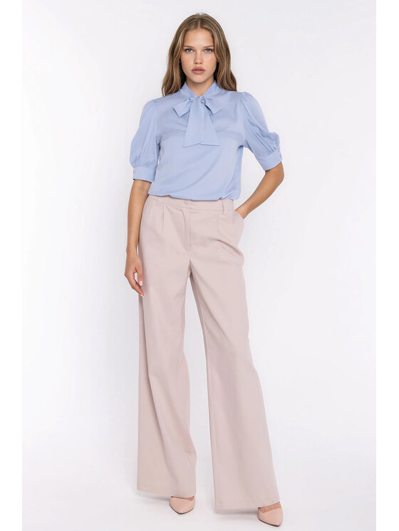 NIFE NIFE Kalhoty z materiálu SD141 Béžová Modern Relaxed Fit